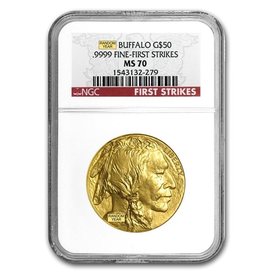 1 oz Gold Buffalo MS-70 NGC (Random Year) 1 oz Gold Buffalo MS-70 NGC (Random Year)